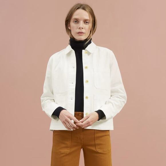 Everlane Denim Chore Jacket in Bone Size XS - Picture 1 of 5